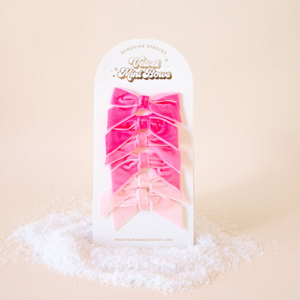 Velvet Mini Bows | Pink Sunshine Studios Bonjour Fete - Party Supplies