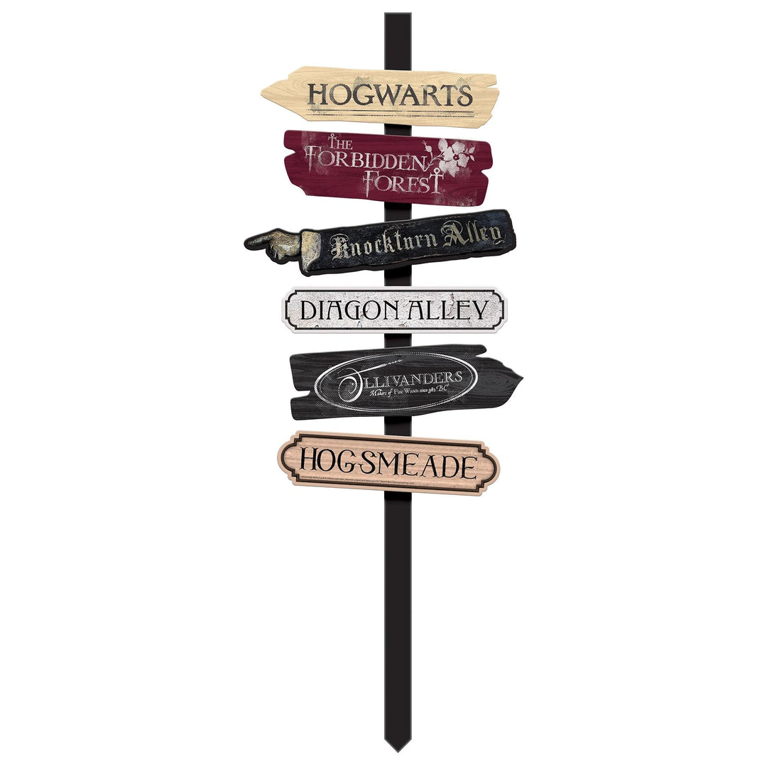 HARRY POTTER DIRECTIONAL YARD STAKE Amscan Halloween Home Decor Bonjour Fete - Party Supplies