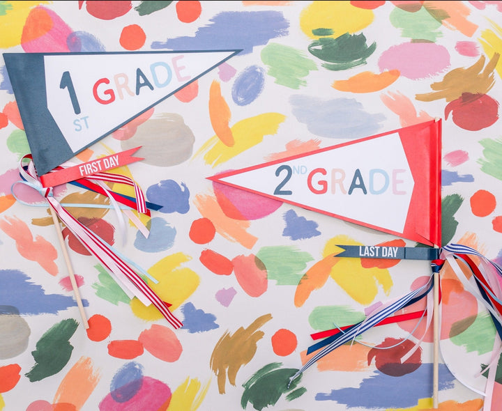 SCHOOL FLAG BF X THREAD MAMA Thread Mama Garlands & Banners Bonjour Fete - Party Supplies