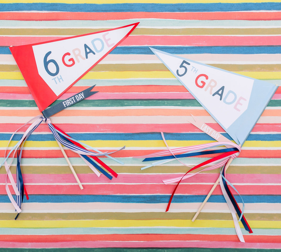 SCHOOL FLAG BF X THREAD MAMA Thread Mama Garlands & Banners Bonjour Fete - Party Supplies