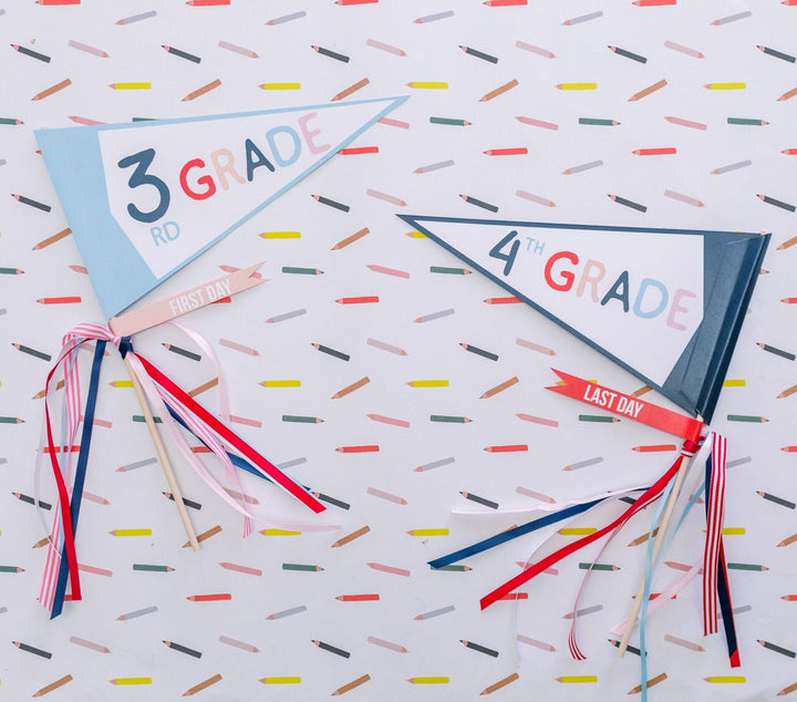 SCHOOL FLAG BF X THREAD MAMA Thread Mama Garlands & Banners Bonjour Fete - Party Supplies