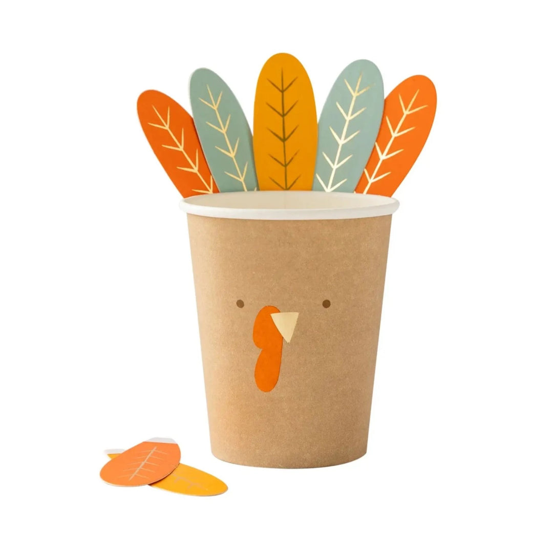 THP915 - Harvest Turkey Paper Party Cup My Mind’s Eye 0 Faire Bonjour Fete - Party Supplies