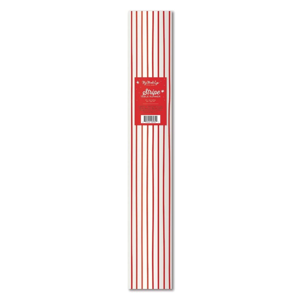 Red Pinstripe Table Runner Bonjour Fete Party Supplies Christmas Holiday Party Supplies