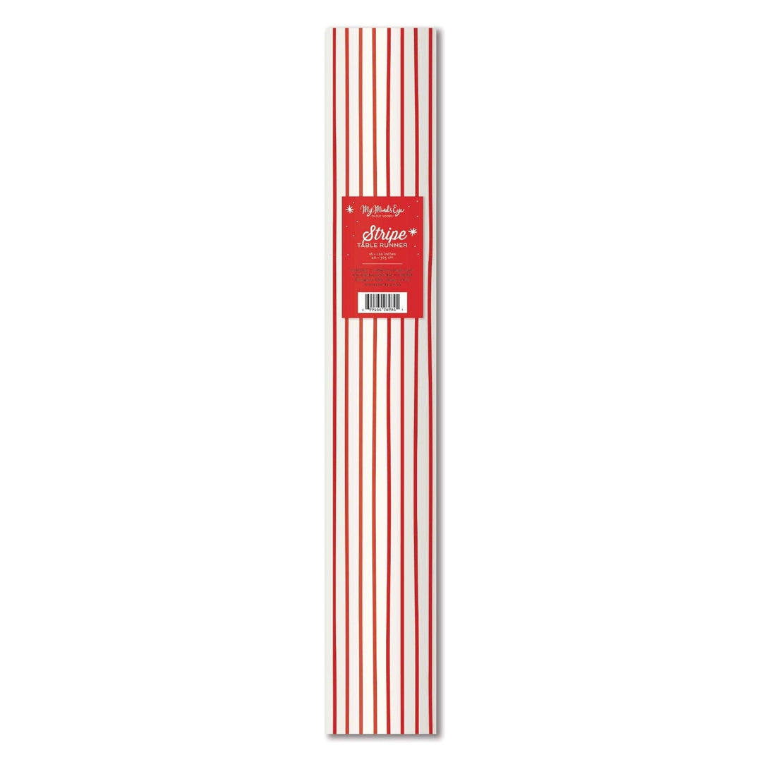 Red Pinstripe Table Runner Bonjour Fete Party Supplies Christmas Holiday Party Supplies