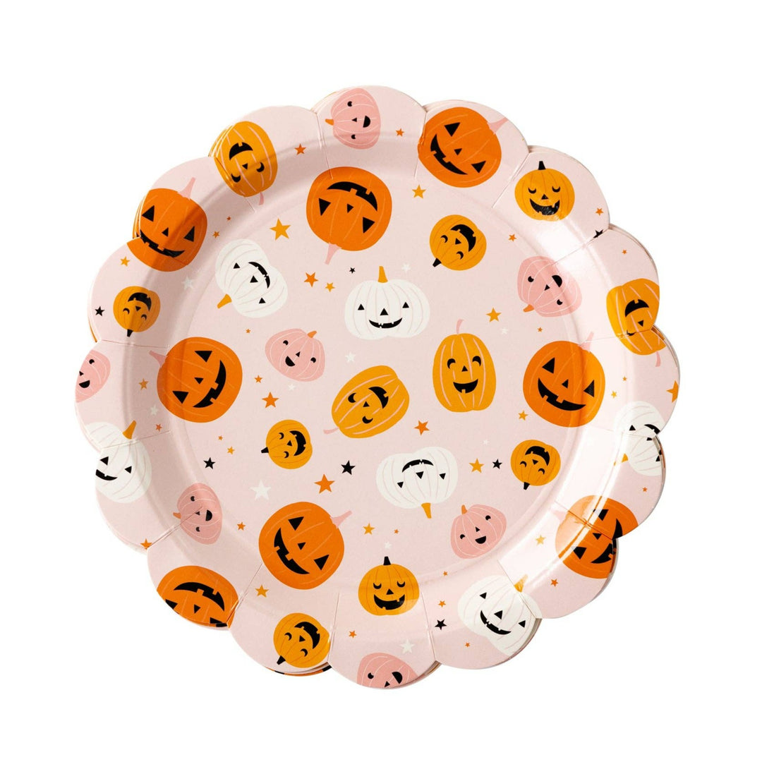 Pink Pumpkins Print Plates Bonjour Fete Party Supplies Halloween Party Supplies