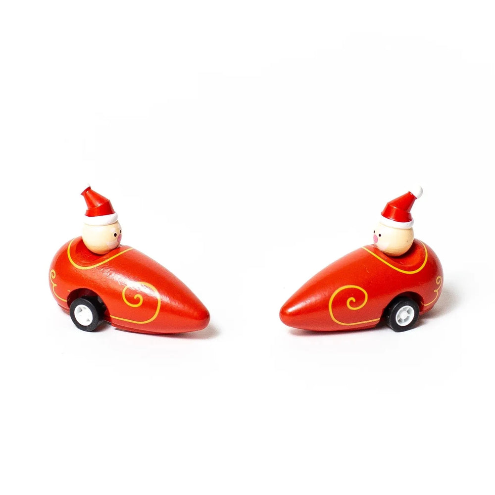 Pull Back Santa Sleigh Car Bonjour Fete Party Supplies Stocking Stuffers and Holiday Toys