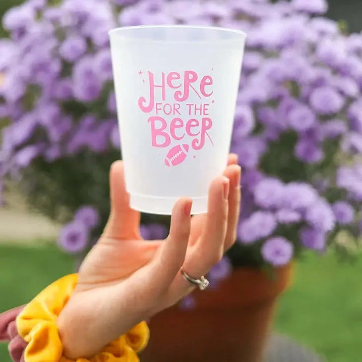 Here for the beer football frost flex reusable cup sets Stephanie Tara Stationery 0 Faire Bonjour Fete - Party Supplies