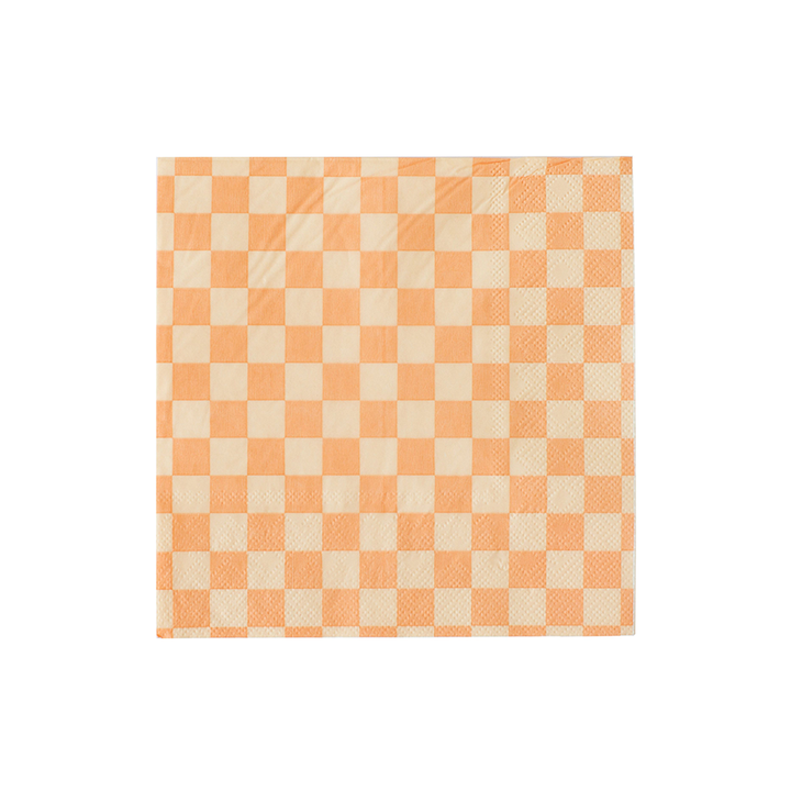 Peaches And Cream Checker Napkins Bonjour Fete Party Supplies Napkins