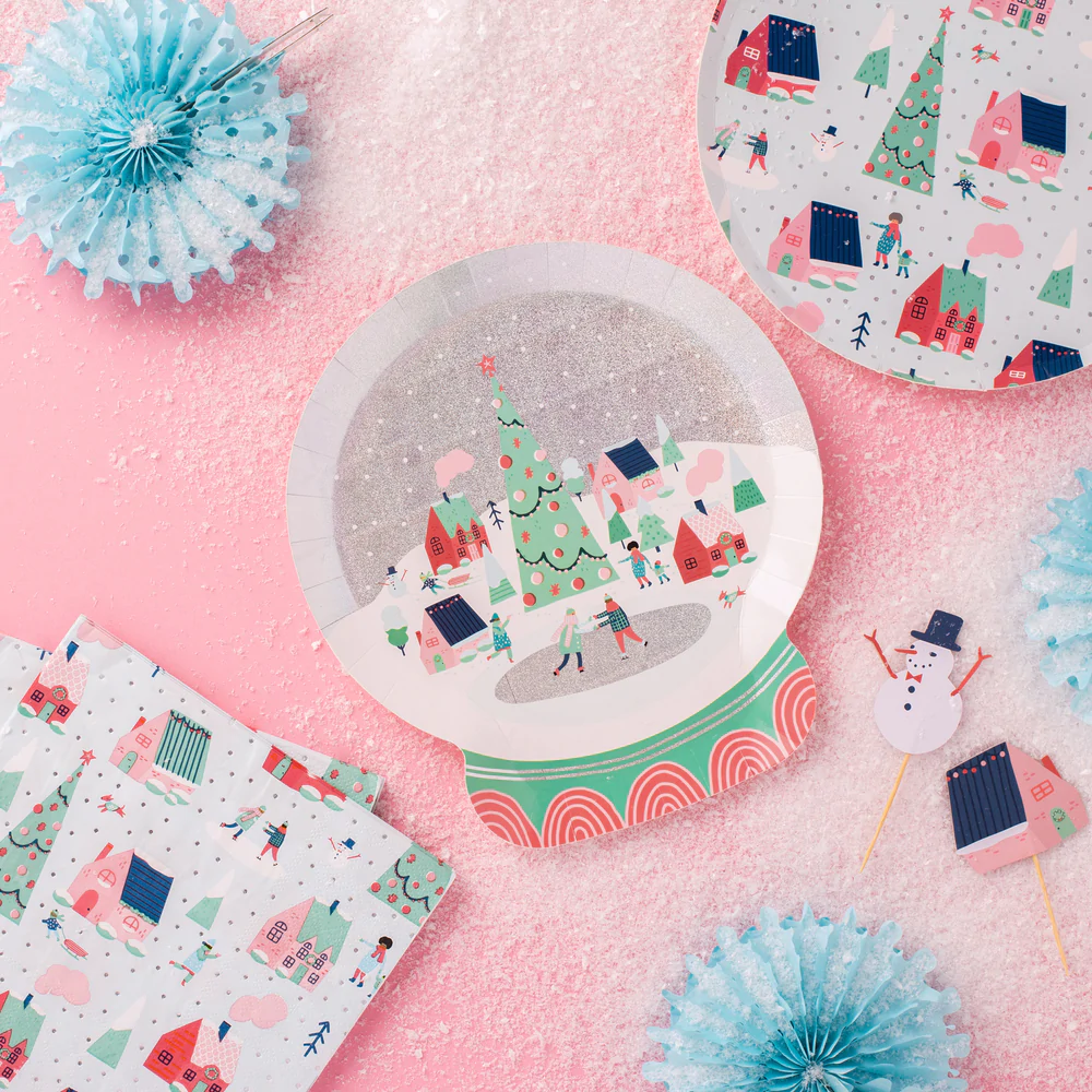 SNOW DAY LARGE PLATES Jollity & Co. + Daydream Society Plates Bonjour Fete - Party Supplies