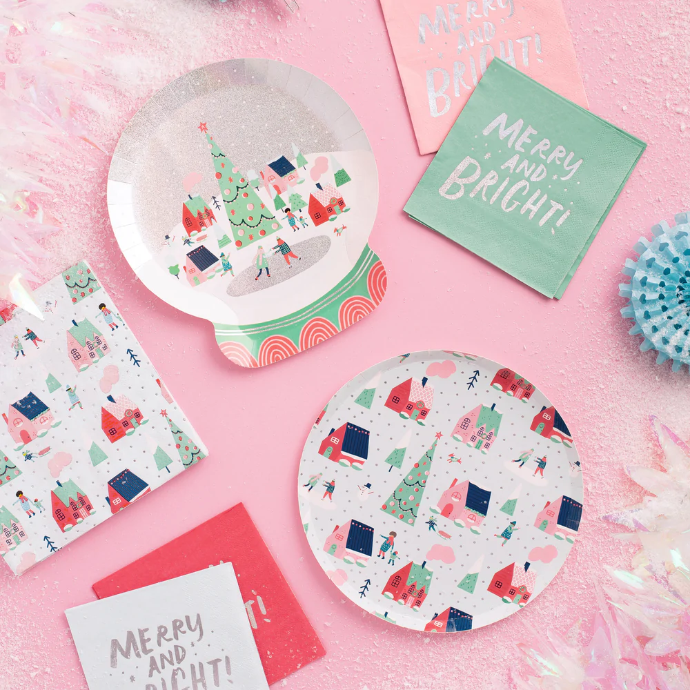 SNOW DAY SMALL PLATES Jollity & Co. + Daydream Society Plates Bonjour Fete - Party Supplies
