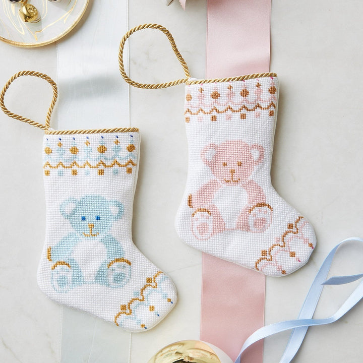 Blue Bear Bauble Stocking Bonjour Fete Party Supplies Tree Skirts & Stockings