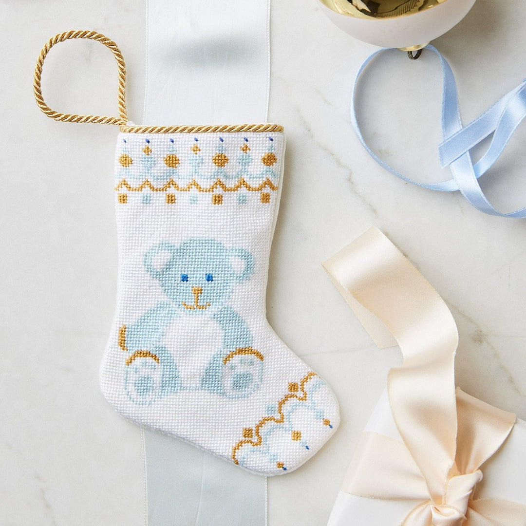 Blue Bear Bauble Stocking Bonjour Fete Party Supplies Tree Skirts & Stockings