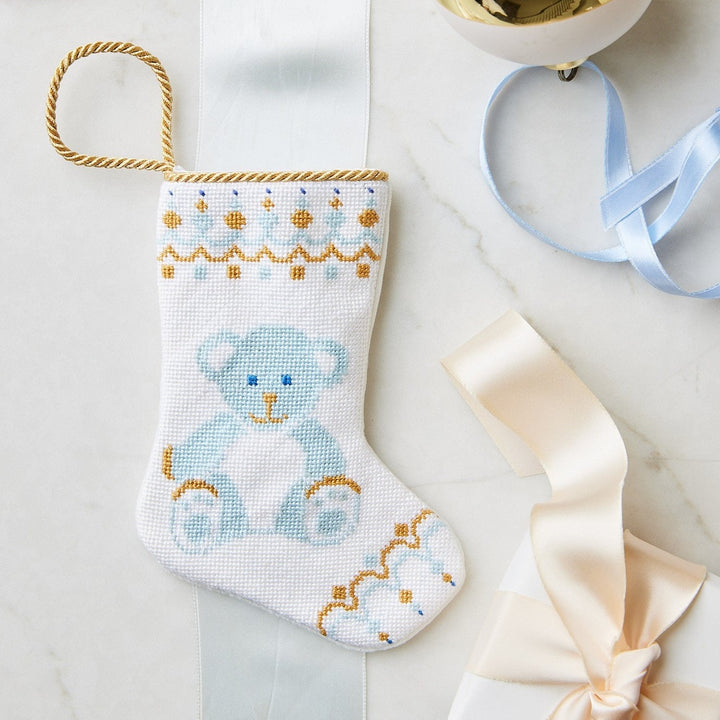 Blue Bear Bauble Stocking Bonjour Fete Party Supplies Tree Skirts & Stockings
