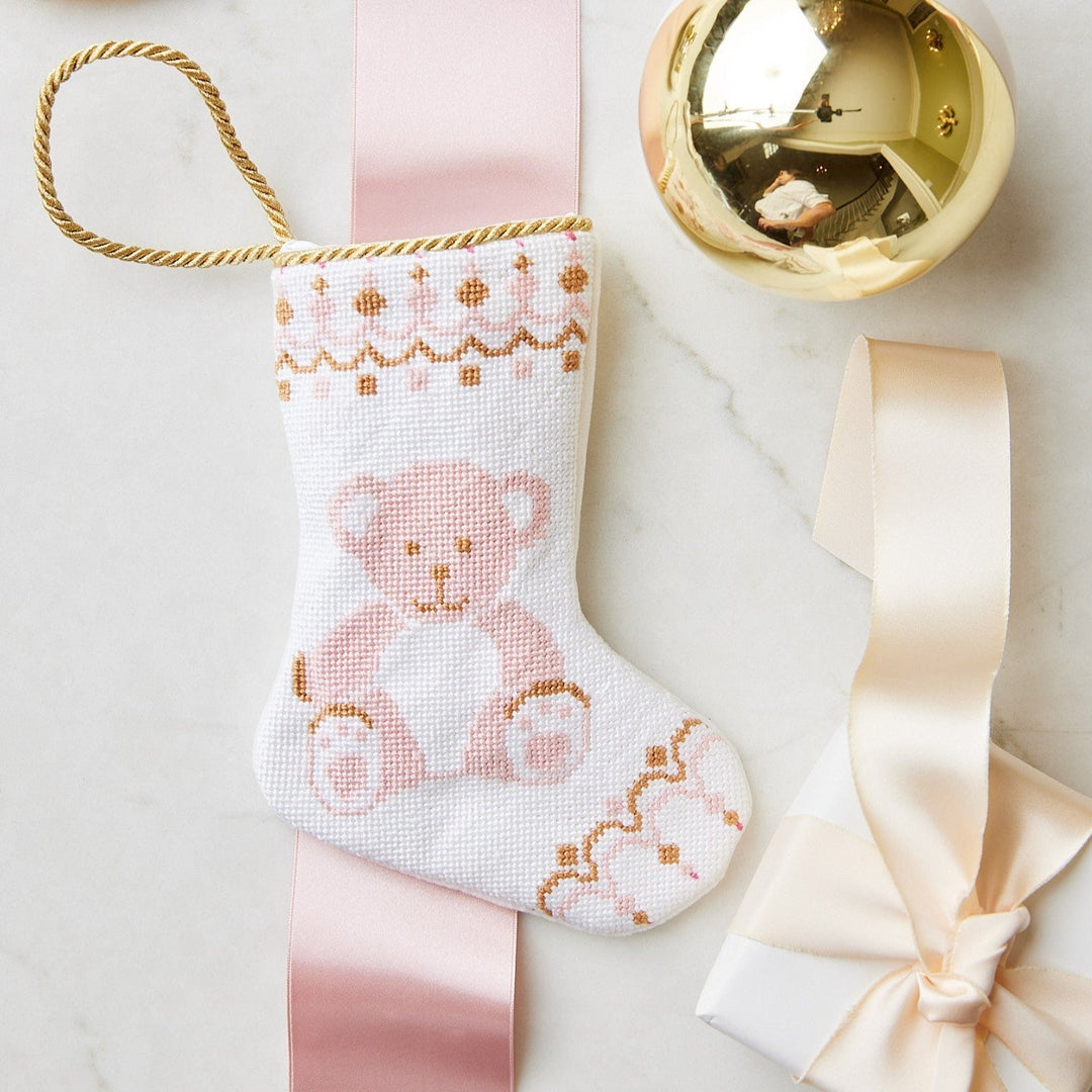 Pink Bear Bauble Stocking Bonjour Fete Party Supplies Tree Skirts & Stockings