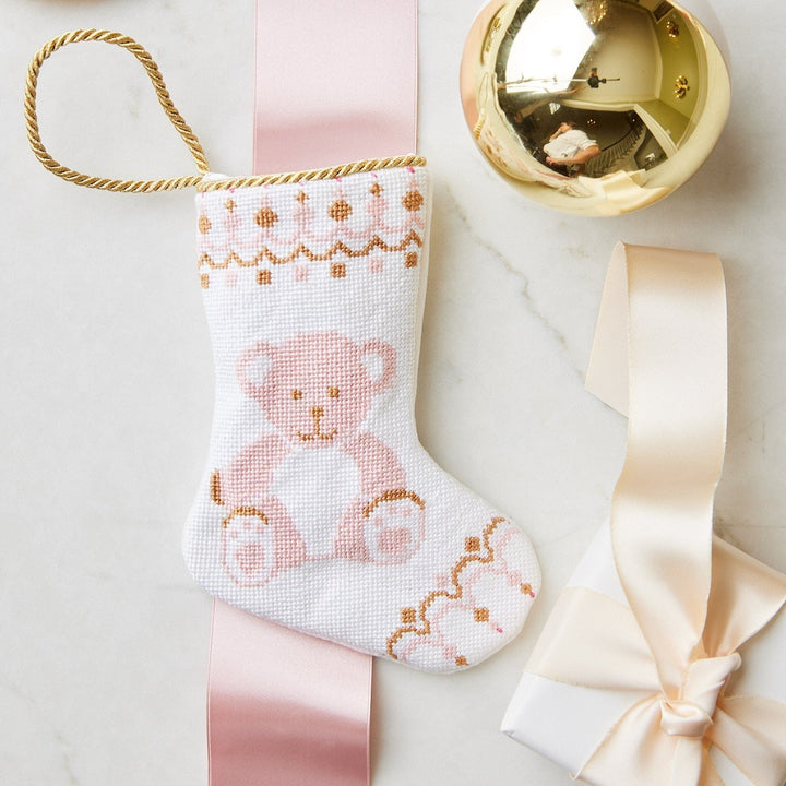 Pink Bear Bauble Stocking Bonjour Fete Party Supplies Tree Skirts & Stockings