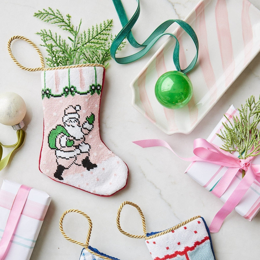 Pink Santa Bauble Stocking Bonjour Fete Party Supplies Tree Skirts & Stockings
