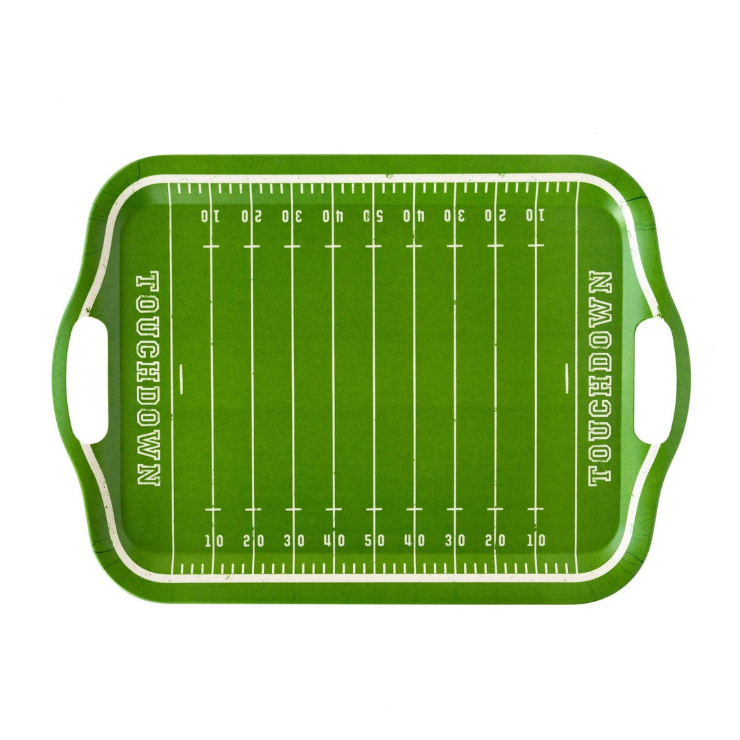 Football Field Bamboo Reusable Tray Bonjour Fete Party Supplies Super Bowl Party Sports Party