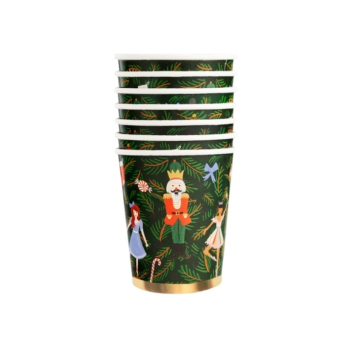 NUTCRACKER CUPS BY RIFLE PAPER CO. Rifle Paper Co. Christmas Tableware Bonjour Fete - Party Supplies