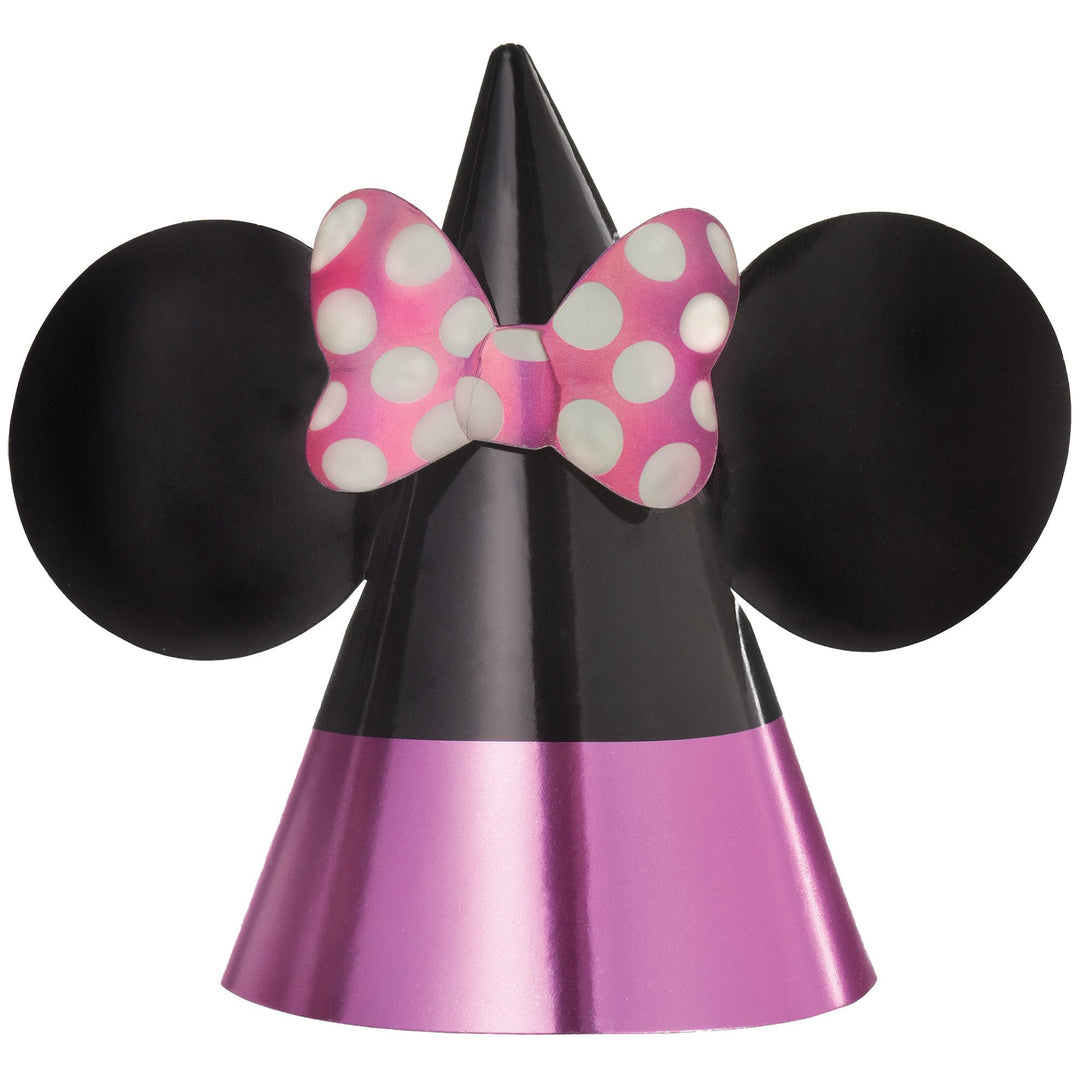 MINNIE MOUSE FOREVER CONE HATS Amscan Bonjour Fete - Party Supplies