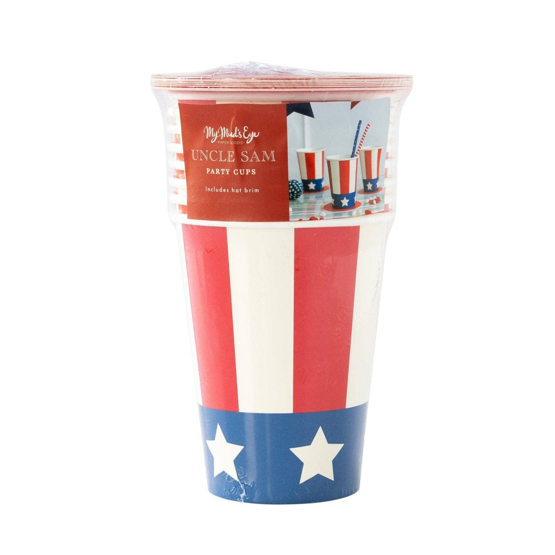 AMERICAN FLAG HAT CUPS Bonjour Fete - Party Supplies