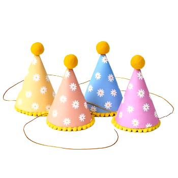 Retro Daisy Party Hats Bonjour Fete Party Supplies Party Hats & Sashes