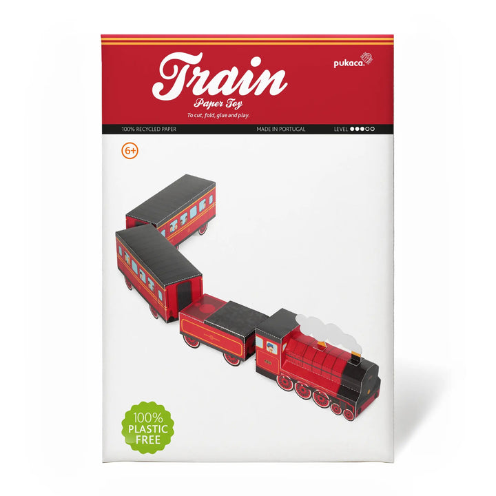 TRAIN PAPER TOY pukaca Arts & Crafts Bonjour Fete - Party Supplies
