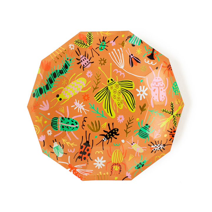 Backyard Bugs Small Plates - 8 Pk. Jollity & Co. + Daydream Society 0 Faire Bonjour Fete - Party Supplies