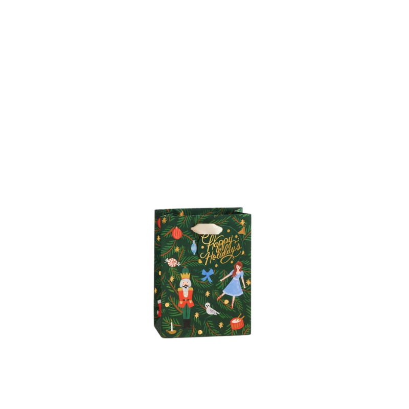 NUTCRACKER GIFT BAGS BY RIFLE PAPER CO. Rifle Paper Co Gift Bag SMALL Bonjour Fete - Party Supplies