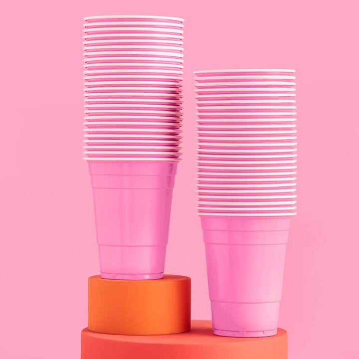 Matte Pink Cups Bonjour Fete Party Supplies Bachelorette