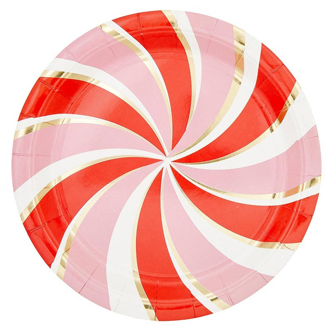 Peppermint Candy Plates Bonjour Fete Party Supplies Christmas Holiday Party Supplies