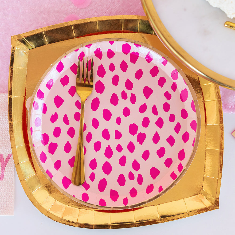 PINK ANIMAL PRINT LARGE PARTY PLATES Jollity & Co. + Daydream Society Plates Bonjour Fete - Party Supplies