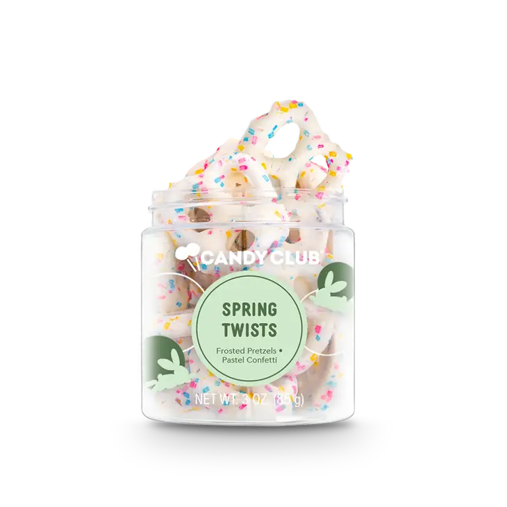 SPRING TWISTS CANDY COATED PRETZELS Candy Club Easter Candy Bonjour Fete - Party Supplies