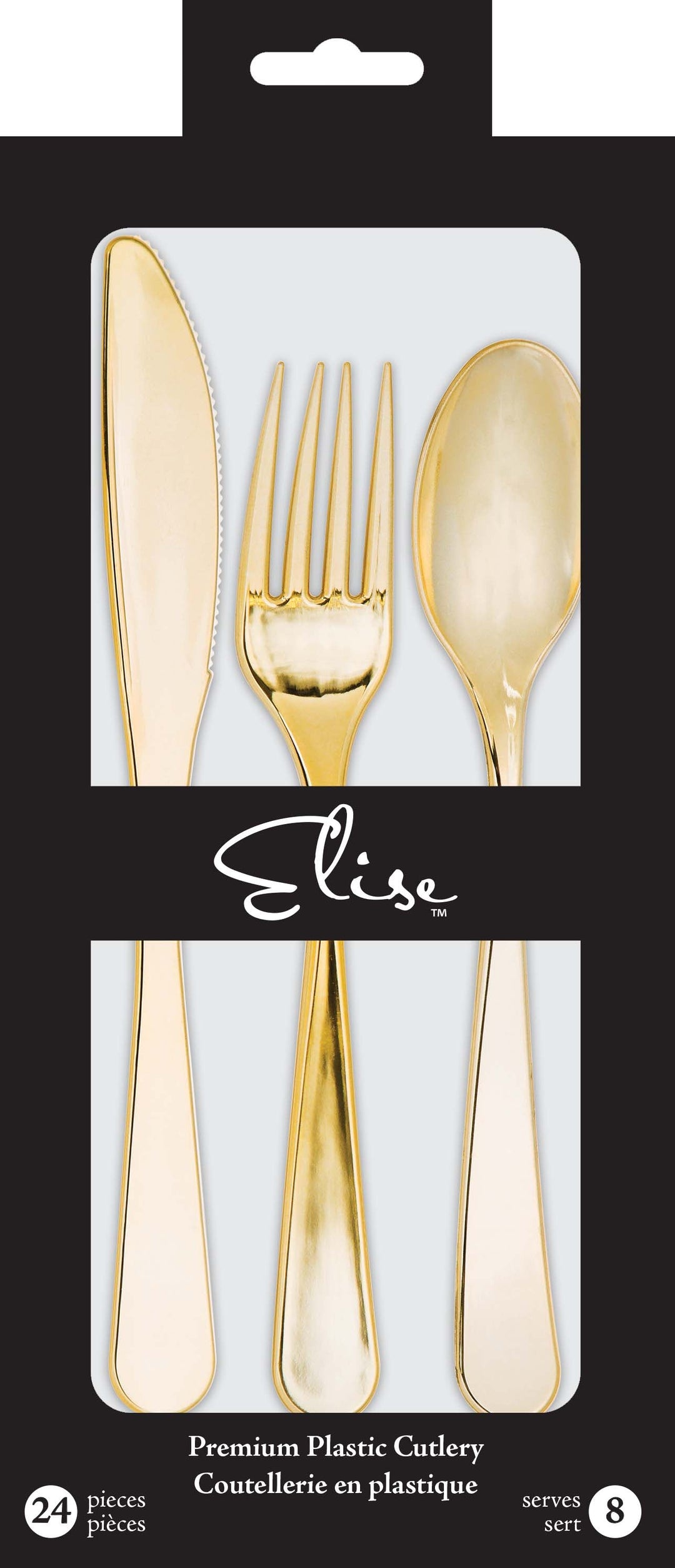 GOLD METALLIC CUTLERY Creative Converting Cutlery Bonjour Fete - Party Supplies