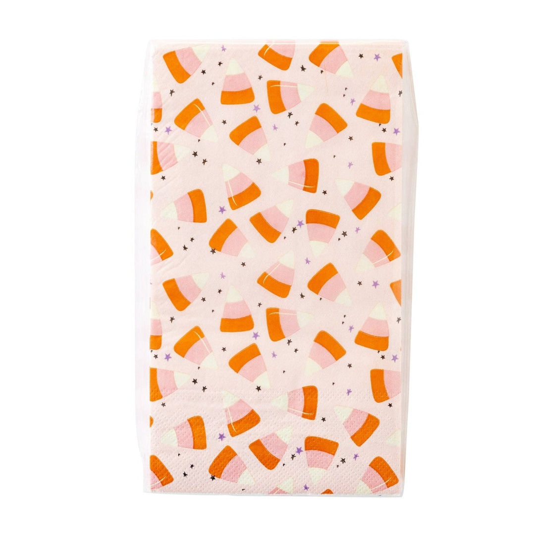Pink Candy Corn Print Guest Towels Bonjour Fete Party Supplies Halloween Party Supplies