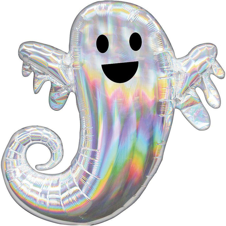 CUTE IRIDESCENT GHOST HALLOWEEN BALLOON Anagram Halloween Balloons Bonjour Fete - Party Supplies
