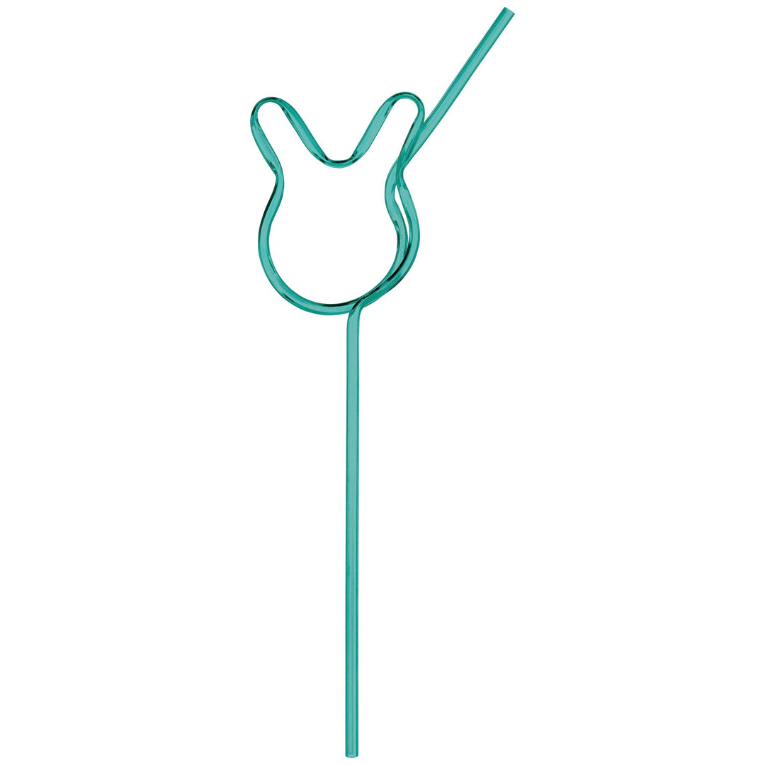 Mint Bunny Shaped Straw Bonjour Fete Party Supplies Easter Party Supplies