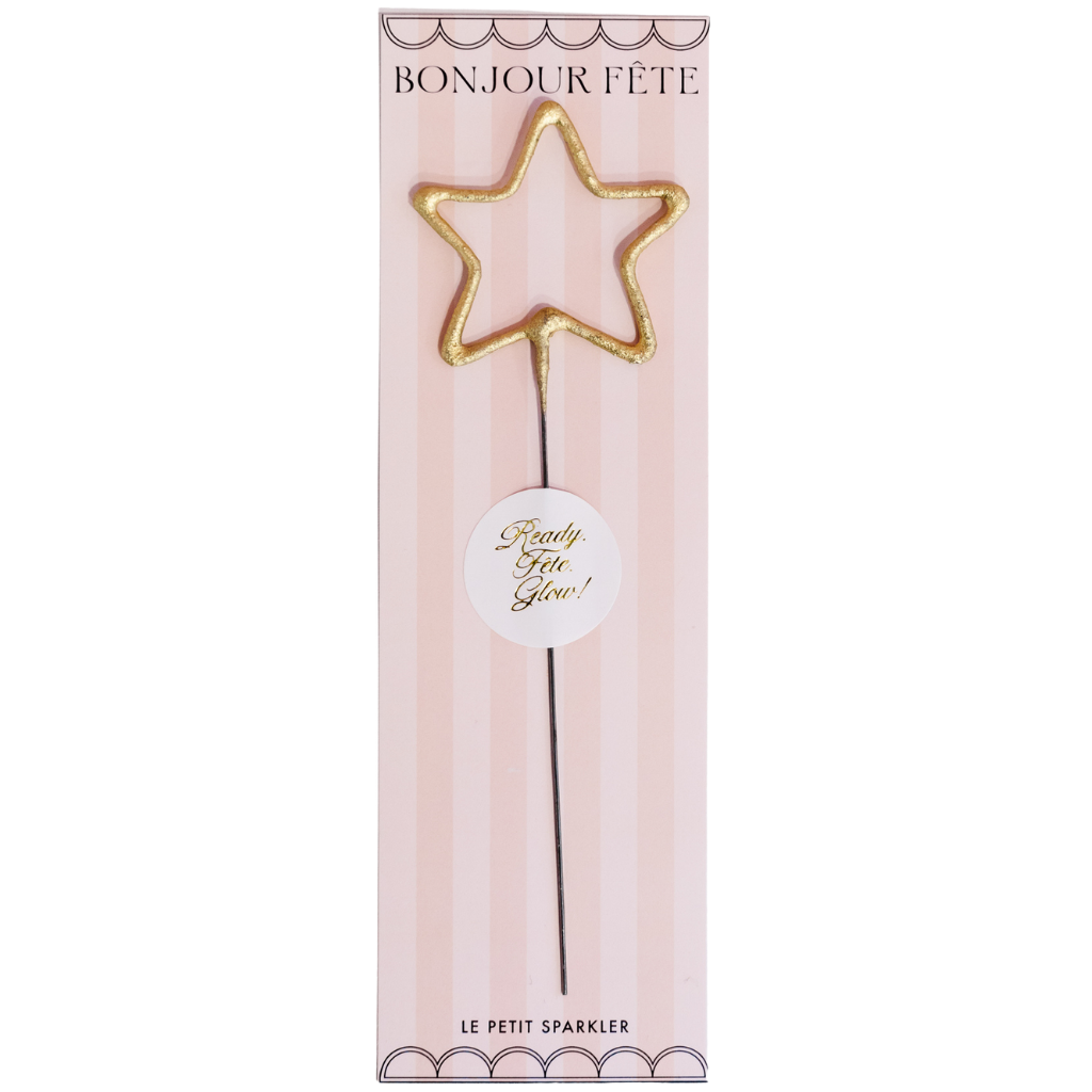 GOLDEN STAR SPARKLER WAND Bonjour Fete SPARKLERS Bonjour Fete - Party Supplies