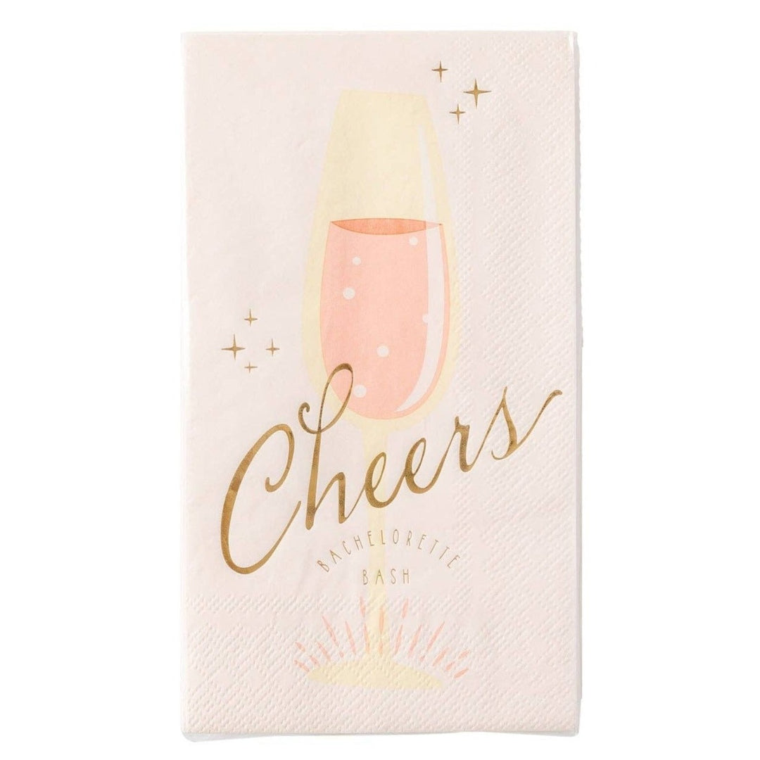 PLTS335L - Cheers Paper Guest Towel (18ct) My Mind’s Eye Bonjour Fete - Party Supplies