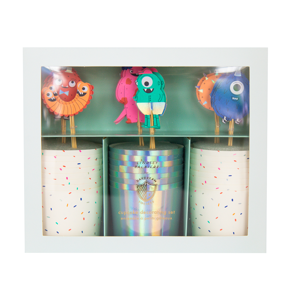 Little Monsters Cupcake Decorating Set Jollity & Co. + Daydream Society Bonjour Fete - Party Supplies