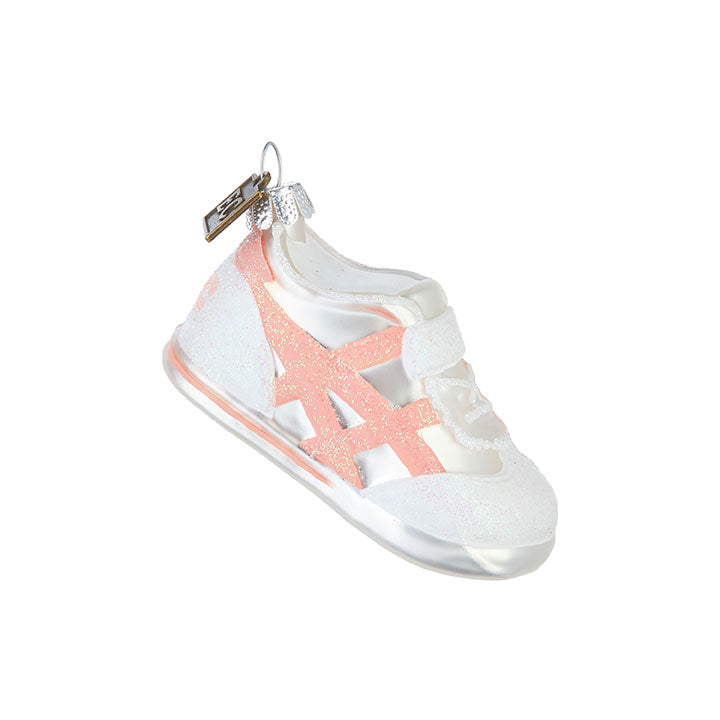 PINK BABY'S FIRST SNEAKERS CHRISTMAS ORNAMENT Raz Bonjour Fete - Party Supplies
