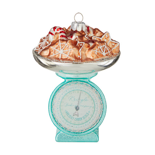 HOLIDAY SWEETS SCALE ORNAMENT Raz Bonjour Fete - Party Supplies
