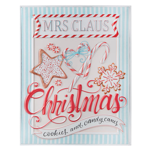 MRS. CLAUS' COOKIE EMBOSSED WALL ART Raz Bonjour Fete - Party Supplies