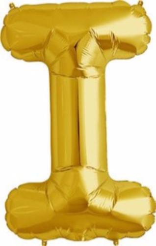 LETTER I FOIL BALLOON Northstar Balloons Balloon 16" / Metallic Gold Bonjour Fete - Party Supplies