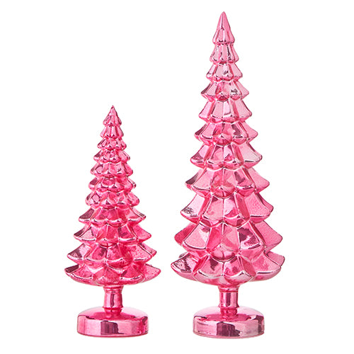 PINK GLASS TREES Raz Bonjour Fete - Party Supplies
