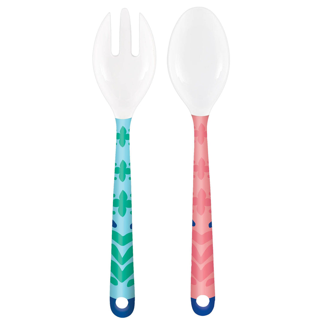 BOHO VIBES MELAMINE SALAD SERVERS Amscan Bonjour Fete - Party Supplies