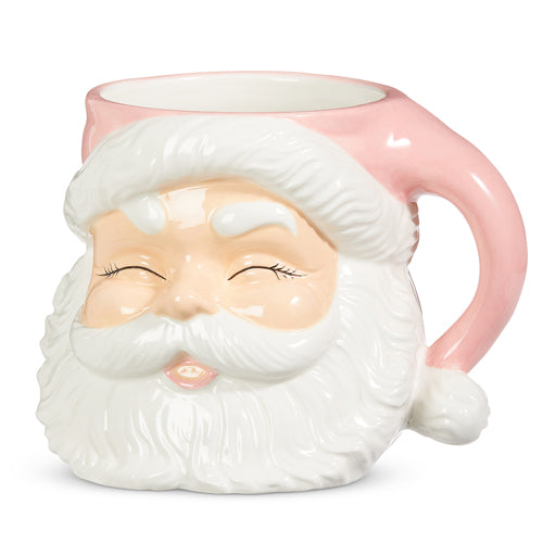 PINK SANTA CONTAINER Raz CHRISTMAS DECOR Bonjour Fete - Party Supplies