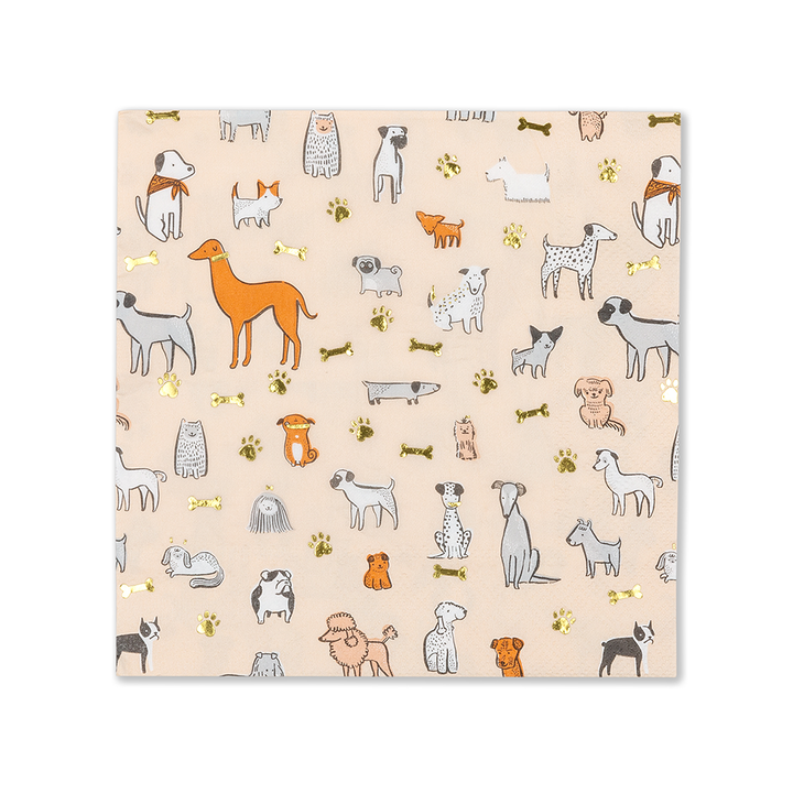 BOW WOW LARGE NAPKINS Jollity & Co. + Daydream Society Bonjour Fete - Party Supplies