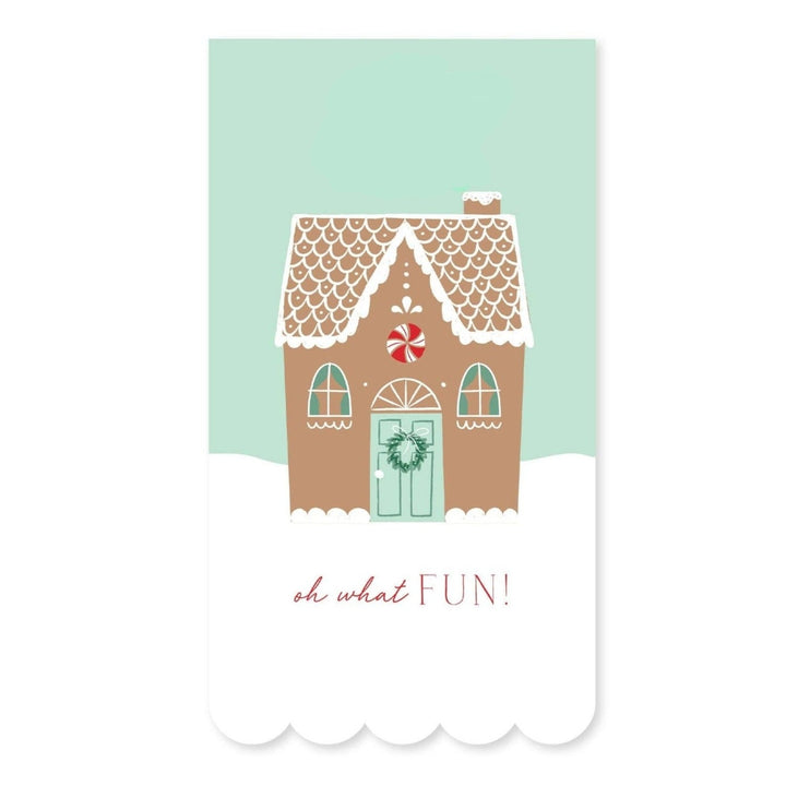 PRESALE CHRISTMAS SHIPPING MID OCTOBER - GBD939 - Gingerbread Scalloped Guest Napkin My Mind’s Eye 0 Faire Bonjour Fete - Party Supplies