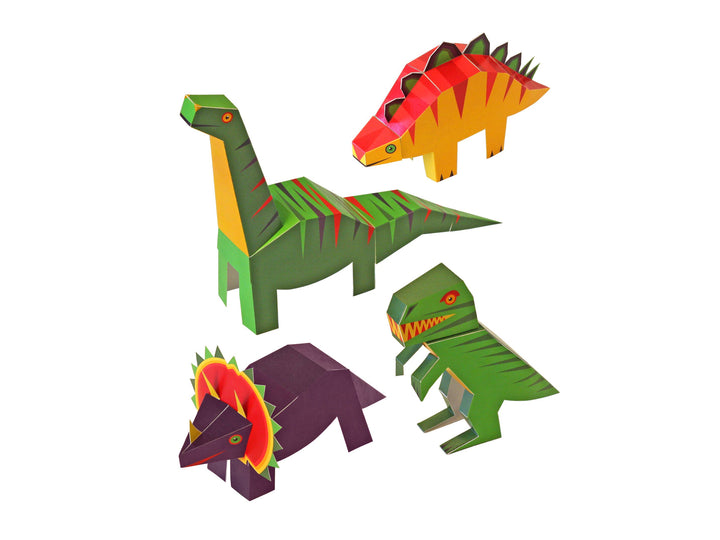Dinosaurs Paper Toys pukaca Arts & Crafts Bonjour Fete - Party Supplies