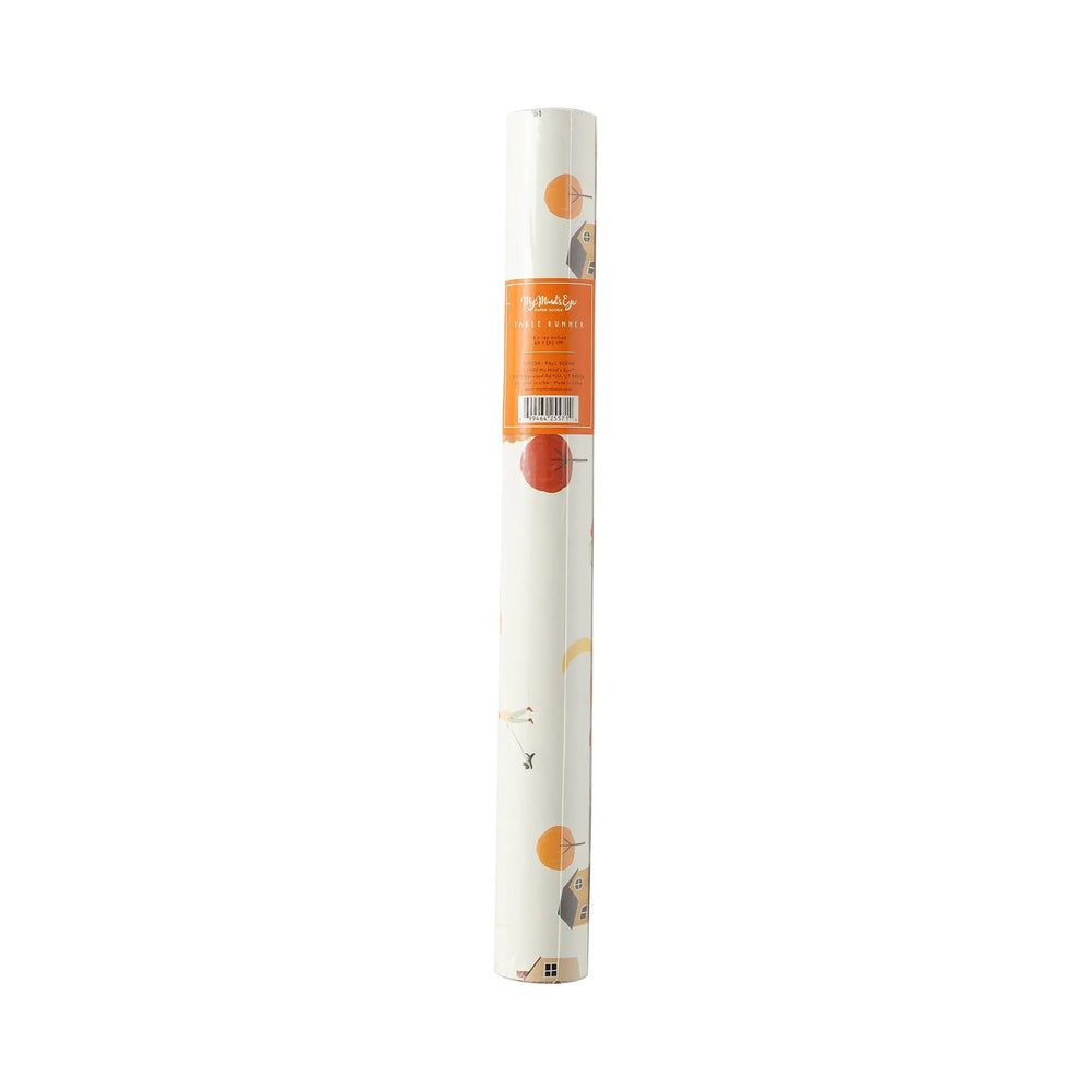 THP924 - Harvest Fall Scene Paper Table Runner My Mind’s Eye 0 Faire Bonjour Fete - Party Supplies